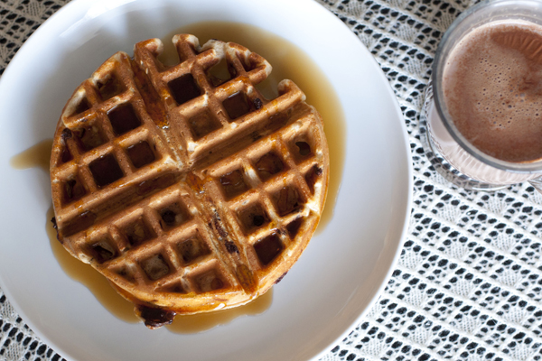 Mini Chocolate Chip Oat Waffles